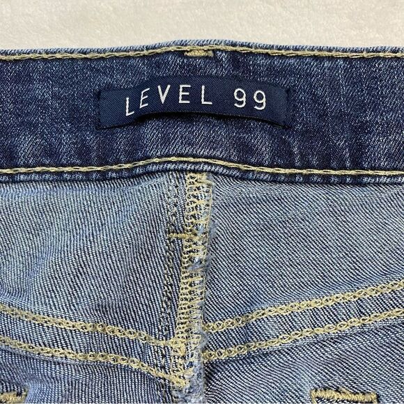 LEVEL 99 ANTHROPOLOGIE DENIM SHORTS JAIMEE BERMUDA ROLL UP HEM - Picture 7 of 12